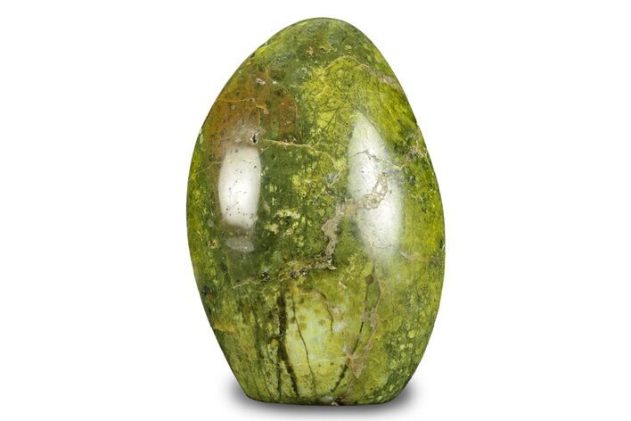 Polished, Free-Standing Green Pistachio Opal - Madagascar #247445